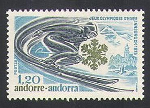 Андорра Французская, 1976, Олимпиада Инсбрук, 1 марка